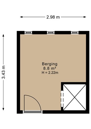 Floorplan - Coevordenstraat 116, 2541 SN Den Haag